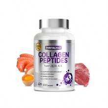 Miriyalyad Collagen Peptides 1800mg | Type I, II, III, V, X | Supports Skin, Hair, Nails & Bones | 120 Capsules Dietary Supplement - 1 CÁI - Xem 1