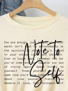 Camiseta gráfica de mujer de cuello redondo con estampado divertido "Panqueque y ataque de pánico" sobre salud mental-Vintage Street Style Unisex Loose Cotton Short Sleeve Crew Neck T-Shirt - Caqui - Ver 4