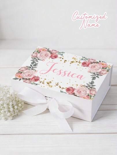 Personalized Gift Box For Girlfriend On Valentine's Day | Customized Bridesmaid Proposal Box | Bridal Party | Blank Magnetic Gift Box For Mother