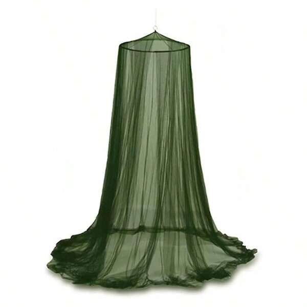 Large Dome Mosquito Net, Olive Green Polyester, Portable Hanging Canopy Travel, Camping, Hammocks, And Double Beds