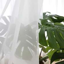 Plain Sheer Voile Curtains 300x270 Cm – Lightweight, Airy, Suitable For Curtain Track & Rustic Rod - White - View 3