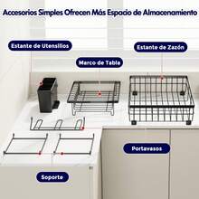 2-Tier Stainless Steel Countertop Dish Rack With Drain, Small Dish Rack With Utensil Holder, Suitable For Singles, Couples And Small Families. - Specification - View 4
