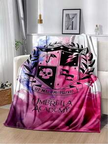 The "Umbrella Academy" Themed Soft Fleece Blanket Is Made Of Flannel And Is Suitable For Use In Living Rooms, Bedrooms, Beds, Sofas, Picnics, And Other Places. It Can Also Be Used As A Blanket. - White - View 1