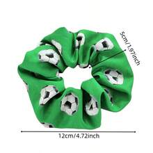 Set Aksesori Rambut Motif Piala Dunia Sepak Bola 3 Buah (Bando Pita + Bando Telinga Kelinci + Ikat Rambut) - Wajib Dimiliki Penggemar Sepak Bola, Kombinasi Dekorasi Rambut Gaya Olahraga yang Modis - Aksesori rambut bertema sepak bola - View 5