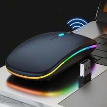 Rechargeable Wireless Mouse With RGB LED For PC And Computer - ดู 4