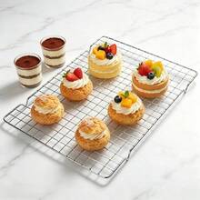 Bộ giá nướng và làm nguội 2 trong 1 bằng thép không gỉ, giá nướng dạng lưới - Giá đỡ lò nướng đa năng dùng để nướng thịt, nướng rau củ, làm nguội bánh quy, an toàn khi rửa bằng máy rửa chén. - Một kích cỡ phù hợp cho tất cả - Xem 12