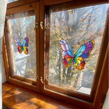 1pc Colorful Bird & Butterfly Static Cling Window Sticker, No Glue Needed, Suncatcher, Home Garden Glass Decal, Party Decoration, RV Window Sticker, Made Of PET Material, Suitable For Indoor And Outdoor Use - Bird Window Stickers - View 7