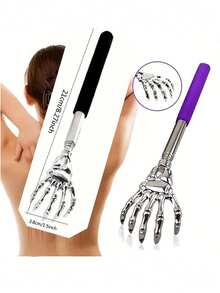 1/2 chiếc dụng cụ gãi lưng bằng thép không gỉ có thể điều chỉnh độ dài, thiết kế tay cầm tiện dụng, hình móng vuốt độc đáo, dụng cụ giảm ngứa cầm tay tiện lợi. - Nhiều màu - Xem 8