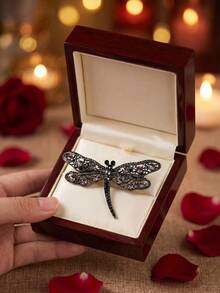 Luxury Acrylic Dragonfly Brooches - Fashionable Insect Pins For Women Unisex Casual Party Jewelry Accessories / Friends Gifts Badges Decoration - Dragonfly - View 4