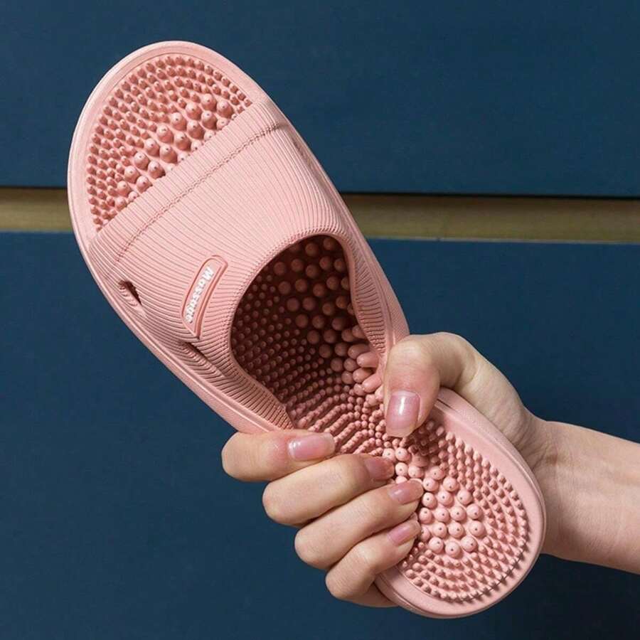 1 par - Chinelos de massagem para homem e mulher. Chinelos de casa de banho multiusos de verão (com nós de massagem de alturas aleatórias). Chinelos de sola macia e antiderrapante com sola texturizada para massagem e lazer na praia. Um presente para a mãe. - A - Ver 1