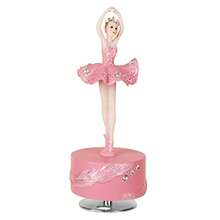 molchagar - Caja de música giratoria de bailarina color blanco y rosa caja musical de bailarina de ballet para niñas mujeres mamá hija nieta rosa - como en la imagen - Ver 2