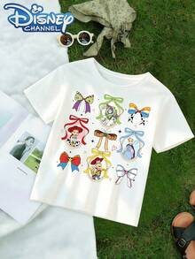 Toy Story Is A Cute, Fresh, And Fashionable Disney Girl's Round-Neck T-Shirt Made Of 100% Pure Cotton. It Is An Ideal Choice For Daily Wear, Holiday Leisure, Outdoor Exploration, School Life, And Shopping Trips. It Is Also A Must-Have Item For Summer And Makes A Perfect Disney Gift For Both Girls And Boys. - trắng - Xem 2