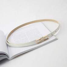 1pc Women's Fashion Personalized Buckle Belt, Korean Versatile Decorative Belt For Jeans, Trousers, Casual Wear - A - View 11