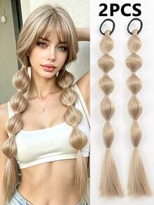 18 Inch Boxing Braids Hair Extensions 2pcs/Pack - Elastic Lantern Ponytail, Instant Volume, Suitable For Daily Wear And Holiday Hairstyles, Add Volume To Ponytail, No Extra Hair Extensions Needed (Multiple Colors Available) - Multicolor - View 18