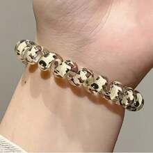 The New Fashionable And Luxurious Leopard Print Elastic Strap Is Compatible With Apple Watch Straps, Suitable For 38mm, 40mm, 41mm, 42mm, 44mm, 45mm, 46mm, 49mm, Men's And Women's Fashion Styles. It Is Suitable For The UltraS10/S11/9/8/7/6/5/4/3/2/1 Smart Wristbands (Excluding Watches) And Is The Best Gift For Girlfriends And Friends. It Is Suitable For Daily Wear, Gatherings, Dates, Giving To Friends, Giving To Girlfriends, Etc. - Yellow - View 2