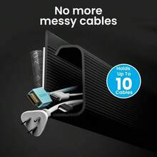 1 cái phụ kiện quản lý cáp PVC, máng dẫn cáp bàn làm việc, ống dẫn dây bảo vệ cáp dưới bàn làm việc, tấm chắn phía sau TV - toàn diện - Xem 6