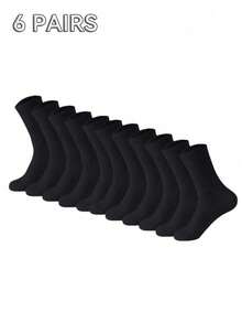 10 Pairs Minimalist Black & White Solid Color Casual Socks, Comfortable & Versatile For Business, Sports, Autumn/Winter, Unisex Couple Socks, Great Gift For Valentine's Day - Multicolor - View 29