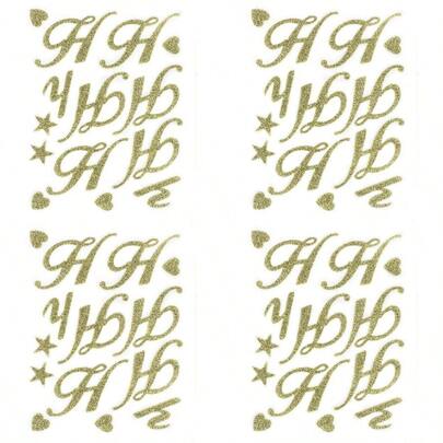 Reliant Ribbon Script Characters Std-Letters and Numbers Rd Accesorios florales dorado