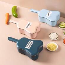 Bộ dụng cụ nhà bếp đa năng 11 món, bao gồm máy thái rau củ, máy thái hành tây, máy thái lát rau củ, lưỡi dao thái hạt lựu, kèm 5 lưỡi dao, rổ lọc và hộp đựng, thích hợp để thái salad, khoai tây, cà rốt, tỏi, có rổ thoát nước. - Nhiều màu - Xem 9