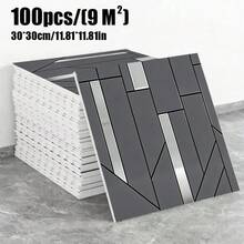 Brodark 50/100 miếng dán gạch tự dính cao cấp mạ vàng/bạc, kích thước 30*30cm, thiết kế hiện đại trang nhã, chống thấm nước và chống ẩm, dễ dán và gỡ bỏ không để lại cặn, lý tưởng cho việc cải tạo phòng tắm và nhà bếp. - 50/100 cái - Xem 13