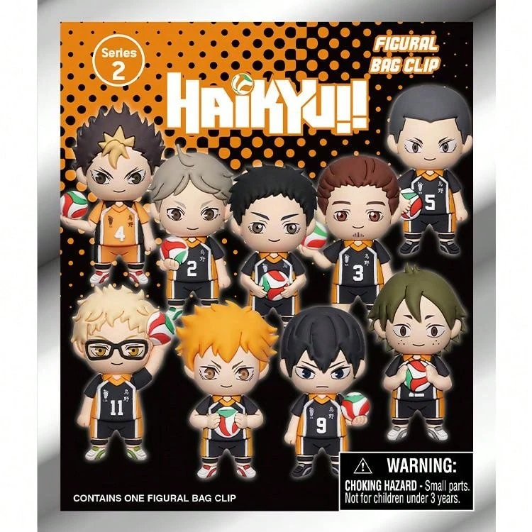 Crunchyroll Móc khóa hình nhân vật anime Haikyuu chính thức được cấp phép, dạng hộp mù, có hình Hinata, Kageyama, Tsukishima, Yamaguchi, Nishinoya, Sugawara, thuộc bộ sưu tập Kering (1 chiếc). Bộ sưu tập số 2. - MN-72535 - Xem 1