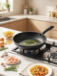 1PC Flat-Bottom Frying Pan, Premium Maifan Stone Coating-Free Cold-Forged Skillet For Professional Home Cooking, Searing Steaks, Frying Eggs, 26/12 Cm - Two Sizes Available, Grilling & Outdoor Camping - Durable, Scratch-Resistant, Even-Heating, Induction & Gas Stove Compatible, Dishwasher & Oven Essential Kitchen Cookware - View 8