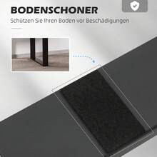 Table Legs, Set Of 2, Table Runners, Square Profile Steel Furniture Legs, For Coffee Table And Dining Table, Black, 60 X 72 Cm - 黑色 - 查看 5