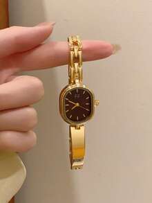1 buah Jam Tangan Wanita Kasual Elegan Baru, Warna Emas Retro, Gaya Eropa dan Timur Tengah - Emas - View 8