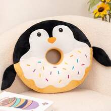 Cartoon Cat, Penguin, Donut Shaped Soft Cushion Pad, Suitable For Chairs, Sofas, Dorms, Tatami Mats, Children, Home, Living Room, Cars, Decorative Lumbar Pillow - 40cm - View 15