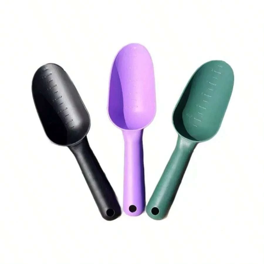 Conjunto de 3 pás de jardinagem de plástico espesso, ideais para o plantio de suculentas e jardinagem em varandas. Pás de mão leves e duráveis para misturar substrato em vasos, perfeitas para o cuidado de plantas em ambientes internos e externos. - pá de lama - Ver 1
