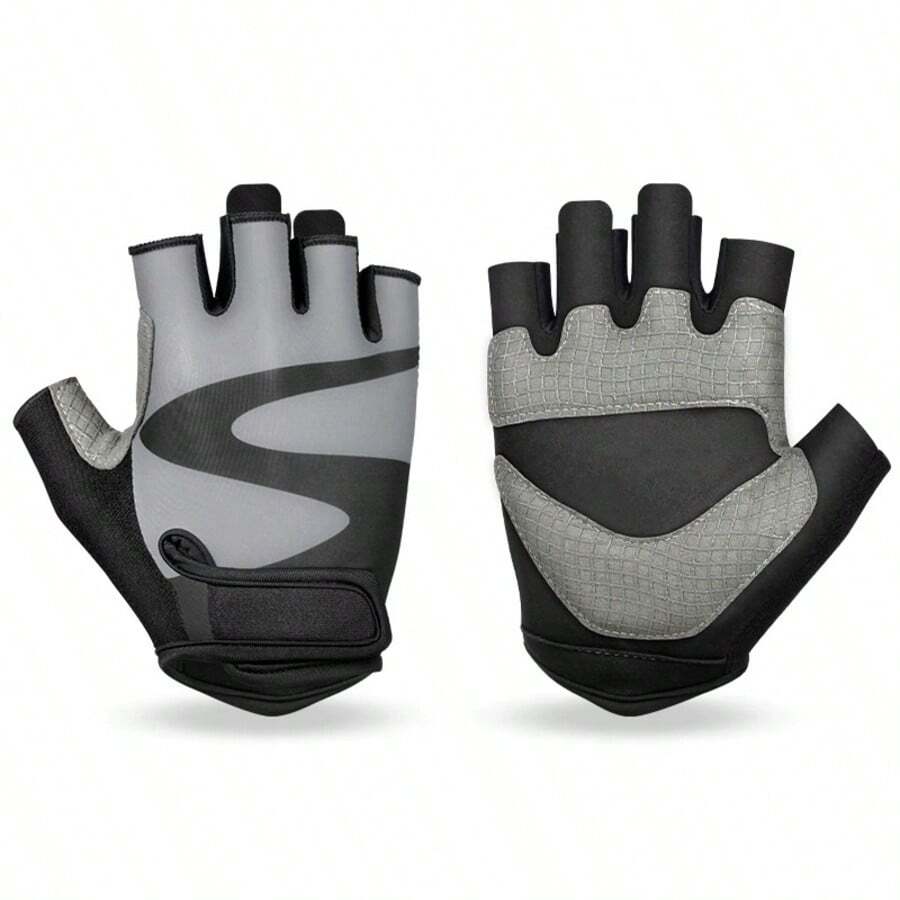 New Cycling Half Finger Gloves, Outdoor Mountain Bike Fishing Sports Wear-Resistant Fitness Gloves - B - View 1