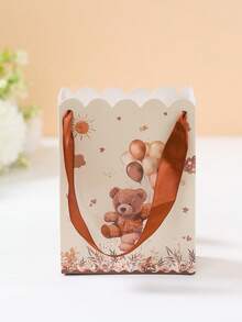 6 túi quà hình gấu bông mini có tay cầm, thích hợp làm quà tặng tiệc mừng em bé chào đời, quà cảm ơn cho tiệc sơ sinh, túi đựng kẹo cho tiệc sơ sinh, trang trí tiệc mừng em bé chào đời, trang trí bàn làm việc, trang trí tiệc tiết lộ giới tính, đồ dùng tiệc sinh nhật, quà tặng tiệc, bao bì quà sinh nhật chủ đề gấu bông, trang trí tiệc gấu bông. - Gấu nâu - Xem 6