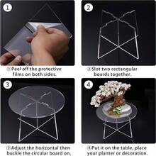 Kệ để hoa bằng acrylic trong suốt, giá đựng đồ nhà bếp, vật trang trí phòng vườn, quà tặng Giáng sinh, giá để đồ ngày lễ. - Nhiều màu - Xem 5
