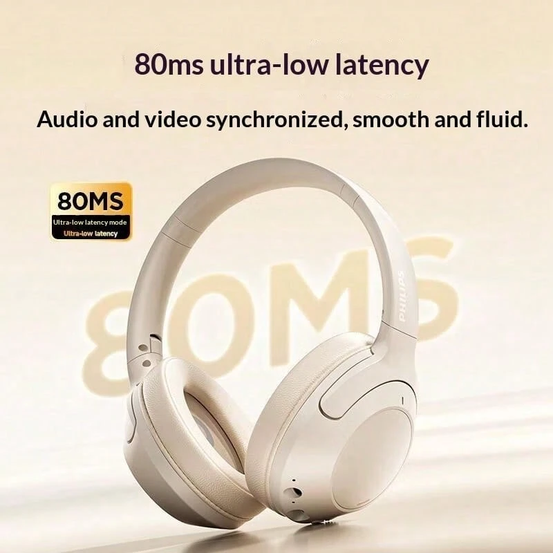 Philips TAH2020 Wireless Over-Ear Headphones, Bluetooth 5.4 Noise Canceling Headset with Mic, 50H Playtime, Foldable Hi-Fi Stereo Headphones for Gaming, PC, Travel - 查看 1