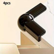 4pcs Transparent/Black Baby Corner Guards, High-Heat Selling Desk Edge Protectors, Baby Anti-Collision Safety Devices, Transparent Invisible Silicone Material, Suitable For Furniture, Tables, Chairs, Cabinets, Essential Safety Protection For Nursery And Home - Multicolor - View 11