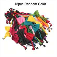 5pcs/10pcs/15pcs Fashion Adjustable Pet Bow Collar, Cute Pet Bow Tie Suitable For Dogs And Cats, Detachable Collar Accessory, Multiple Colors Available, Perfect For Daily Wear, Photos, Outings And Street Photography - Multicolor - View 10