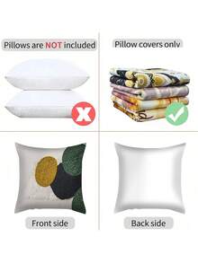 1pc 2D Wabi-Sabi Style Embroidery Texture Print Throw Pillow Cover, Contrast Color Geometric Design Sofa Cushion Cover, Nordic Ins Style Home Decor Pillow Sham (No Pillow Insert) (Multiple Sizes) (No Embroidery) (Single-Sided Print) - Multicolor - View 11