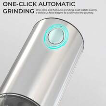 20packs [Stainless Steel Grinder] Rechargeable Electric Salt And Pepper Grinder Set, Premium Stainless Steel Automatic Pepper Salt Mill Grinder Set With LED Light, 3.2oz Larger Capacity, 6 Adjustable Coarseness - 3.2oz*2 - View 8