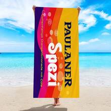 Toalla de playa grande con letras impresas, toalla de playa suave absorbente de secado rápido, natación al aire libre, vacaciones, toalla de playa para acampar, 1 ud. - ST317 - Ver 3