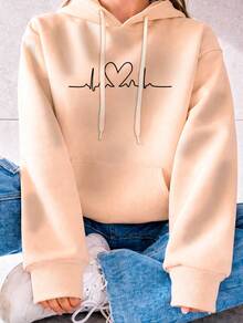 Women's Tumblr Heart Sweatshirt, Premium Streetwear Jacket - Off White - View 1
