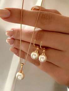 Bộ 4 món mặt dây chuyền hình trái tim, gồm dây chuyền, bông tai và vòng tay, thích hợp cho thanh thiếu niên, đeo hàng ngày, các dịp lễ hội, làm quà tặng cho người lớn, mùa tựu trường. - Nhiều màu - Xem 2