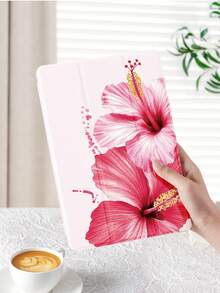 Ốp bảo vệ máy tính bảng 10.2 inch họa tiết hoa dâm bụt hồng, tương thích với Apple 10.2" 2021/2020, thế hệ thứ 9/10, Pro 11" 2025, Galaxy Tab A8 10.5" 2022, Matepad 10.4", chống sốc, có khe cắm bút cảm ứng, hỗ trợ chế độ ngủ/thức, quà tặng ngày Valentine. - Nhiều màu - Xem 4