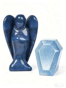 1 Set de Figura de Ángel para Protección y Energía Positiva, Emparejada con Talla de Ataúd para Transformación y Renacimiento. Un Poderoso Conjunto Espiritual Gótico para Decoración de Altar y Meditación. - 1 juego - Ver 7