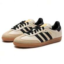 adidas originals SAMBA OG 舒適百搭低筒板鞋 男女同款 米色ID0478 - 杏色 - 查看 5