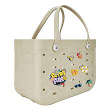 CSjihua XL/L/M EVA Waterproof All-Season Extra Large Size Large Capacity Breathable Dopamine Candy Color EVA Women's Tote Bag Beach Bag, Extra Large Size EVA Tote Bag, EVA Beach Bag, EVA Tote Bag, EVA Shoulder Bag, EVA Basket Bag, EVA Beach Bag - Lightweight And Durable Solid Color Open Design, Large Waterproof Washable Sturdy Open Tote Bag, Suitable For The Beach, Outdoor Swimming Pool, Gym, Shopping Mall, Picnic And Camping - Stylish Holiday Accessory, Beach Bag, Holiday, Leisure Outing, Holiday Gift. - Nhiều màu - Xem 50