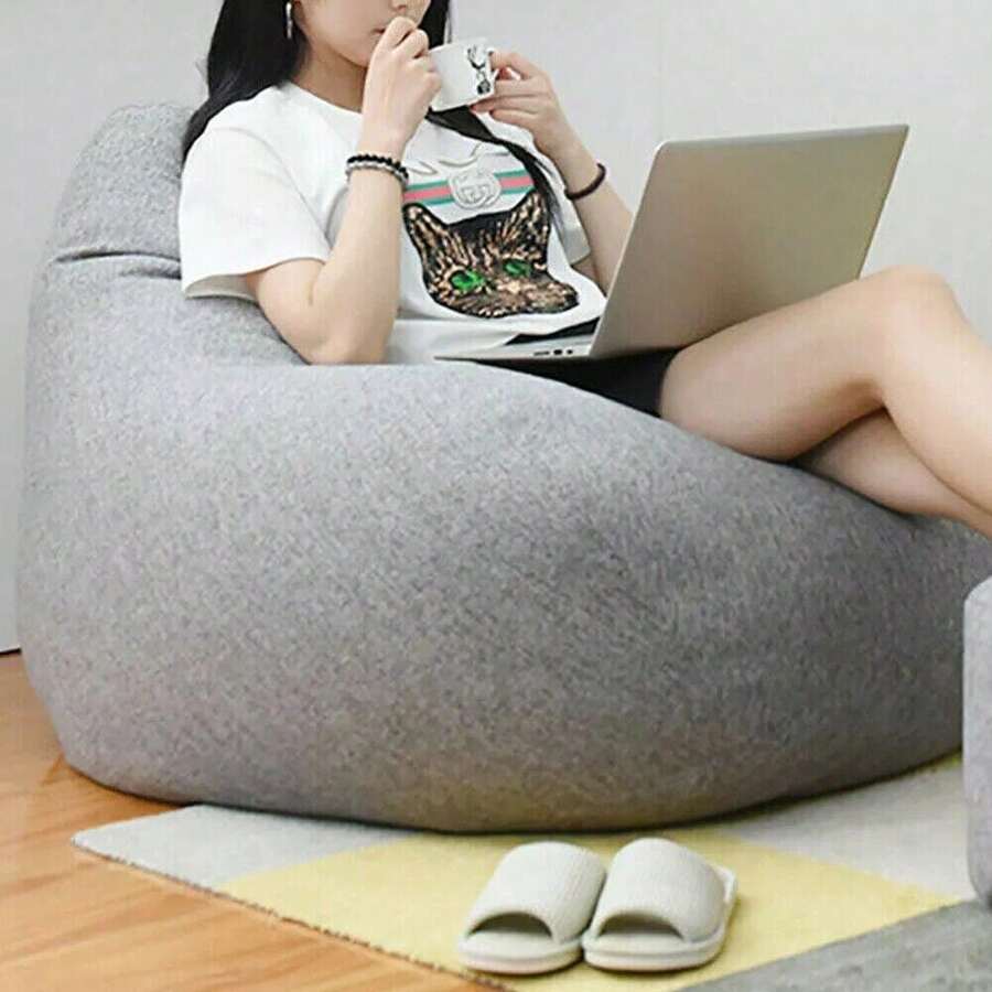 Extra Large Bean Bag Cover, Adult Lazy Couch Slipcover For Living Room - 1 - View 1