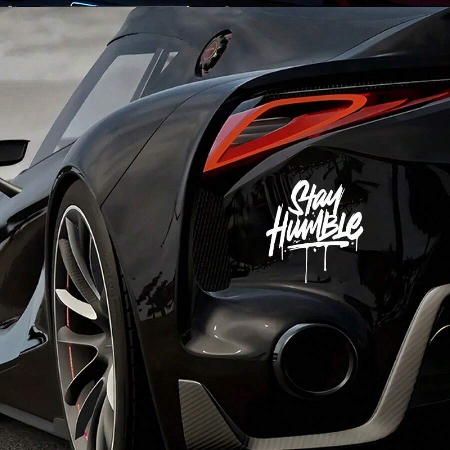 1 miếng dán phong cách graffiti "Stay Humble" - Decal vinyl thời trang, chống nước và bền, dễ dán, nâng cấp diện mạo xe của bạn, phù hợp với mọi dòng xe. - A - Xem 1