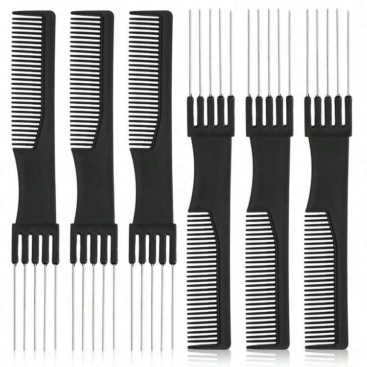 Bộ 3/6 lược chải tóc thủ công kiểu salon màu đen, chất liệu sợi carbon với răng lược bằng thép không gỉ, thích hợp cho đám cưới, sinh nhật mẹ, du lịch biển và các lễ hội. Một món quà lý tưởng cho phụ nữ, các bà mẹ, giáo viên, bạn bè, phù dâu, học sinh vào mùa tựu trường và mùa hè. Tối giản nhưng đẹp, thời trang và thanh lịch. - Nhiều màu - Xem 9