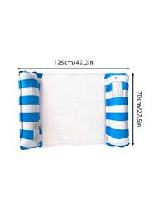 1 pieza Hamaca inflable de malla a rayas, silla flotante de agua para adultos, hamaca portátil para exteriores en múltiples colores, adecuada para playa, piscina, vacaciones, fiestas, relajación, accesorio fotográfico esencial de verano - multicolor - Ver 14