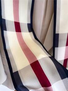 1pc Women's Printed Versatile Polyester Scarf, Fashion Neckerchief - White - View 2